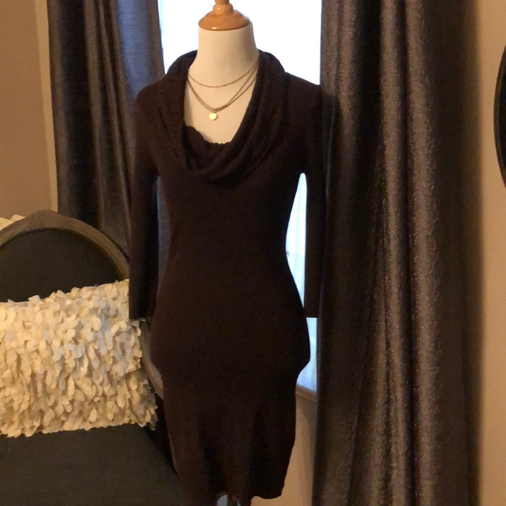 BEBE brown sweater dress